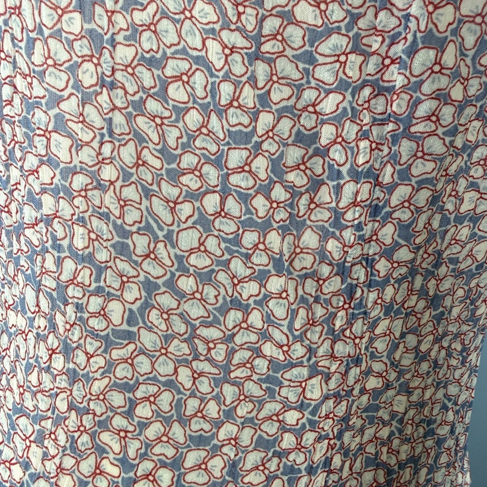 Double D Ranch Womens Blue Red‎ Floral Viscose Sleeveless Tank Top Size Medium - Picture 5 of 8